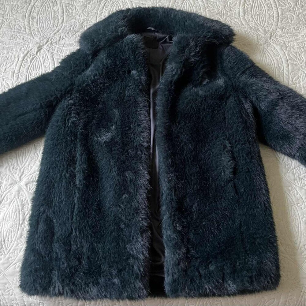 C&A Faux Fur Jacket – Green – Women’s Size S